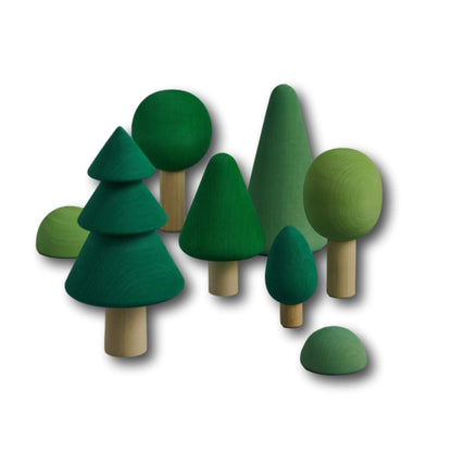 Raduga Grez Wooden Forest Set - wood, silk, natural Blocks for open-ended play - Title: Default Title