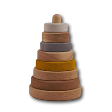Raduga Grez Stacking Tower, Sand - wood, natural Blocks for open-ended play - Title: Default Title
