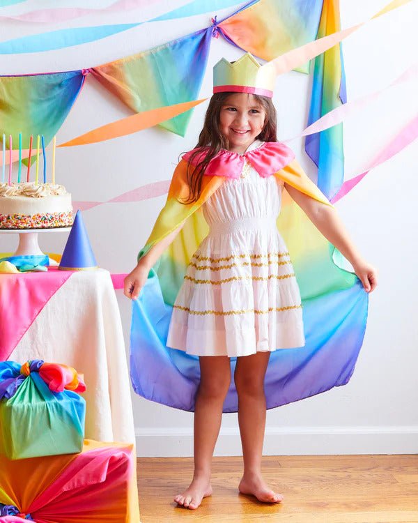 Rainbow Cape - Rainbow - By Sarah's Silks - silk Playsilk for open-ended play - Title: Default Title