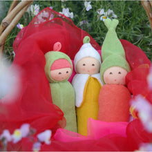 Nanchen Organic Cotton "Garden" Rattle Dolls - cotton, wool for open-ended play - Style: Carrot