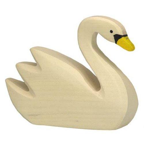 Holztiger Wooden Swan Smimming - wood Wooden Figures for open-ended play - Title: Default Title