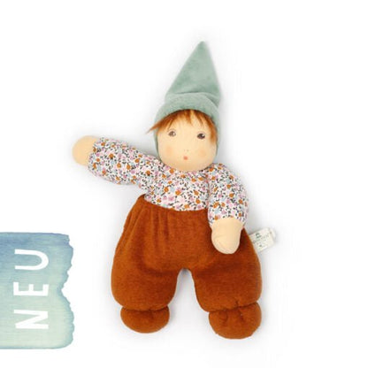 Nanchen Organic Cotton Waldorf Doll "Wild Child" Brown Pants - cotton, wool, linen Dolls for open-ended play - Title: Defa...