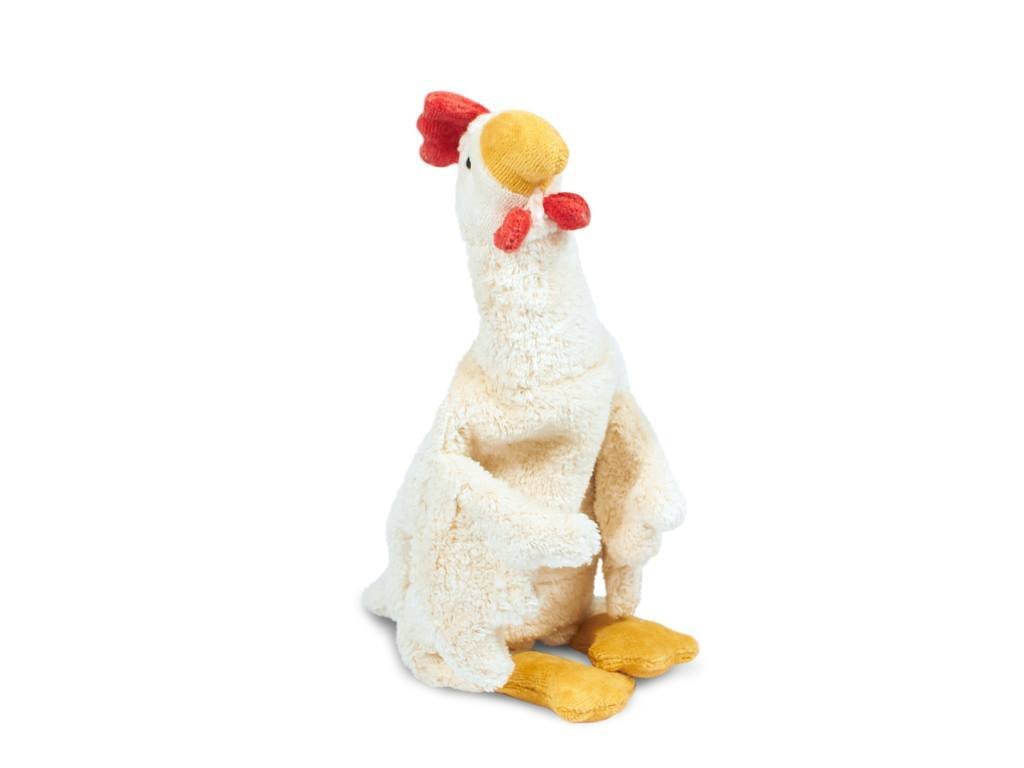 Senger Organic Cotton Cuddly Animal Chicken, Small - cotton, wool Stuffed Animals for open-ended play - Title: Default Title