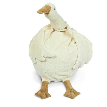 Senger Organic Cotton Animal Goose Bean Bag, Extra Large - cotton, wool, natural Stuffed Animals for open-ended play - Tit...