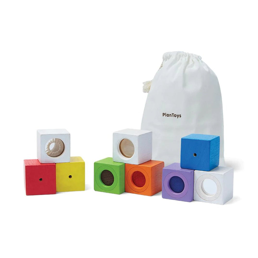 Activity Blocks - Plan Toys - wood, rubber Baby Toys for open-ended play - Title: Default Title