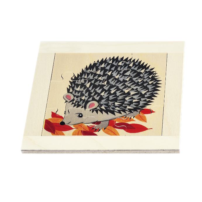 Atelier Fischer Wooden Jigsaw Puzzle - Hedgehog (9 Pcs) - wood Jigsaw Puzzles for open-ended play - Title: Default Title