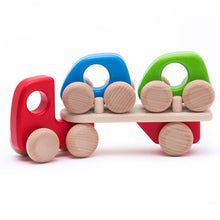 Wooden Car Transporter by Bajo - wood Vehicles for open-ended play - Title: Default Title