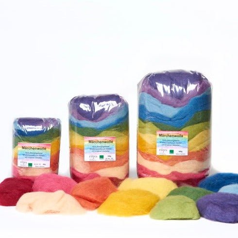 Filges Bioland Organic Plant Dyed Fairy Wool, 12 Rainbow Colors, 100g - blueottertoys-FG0700