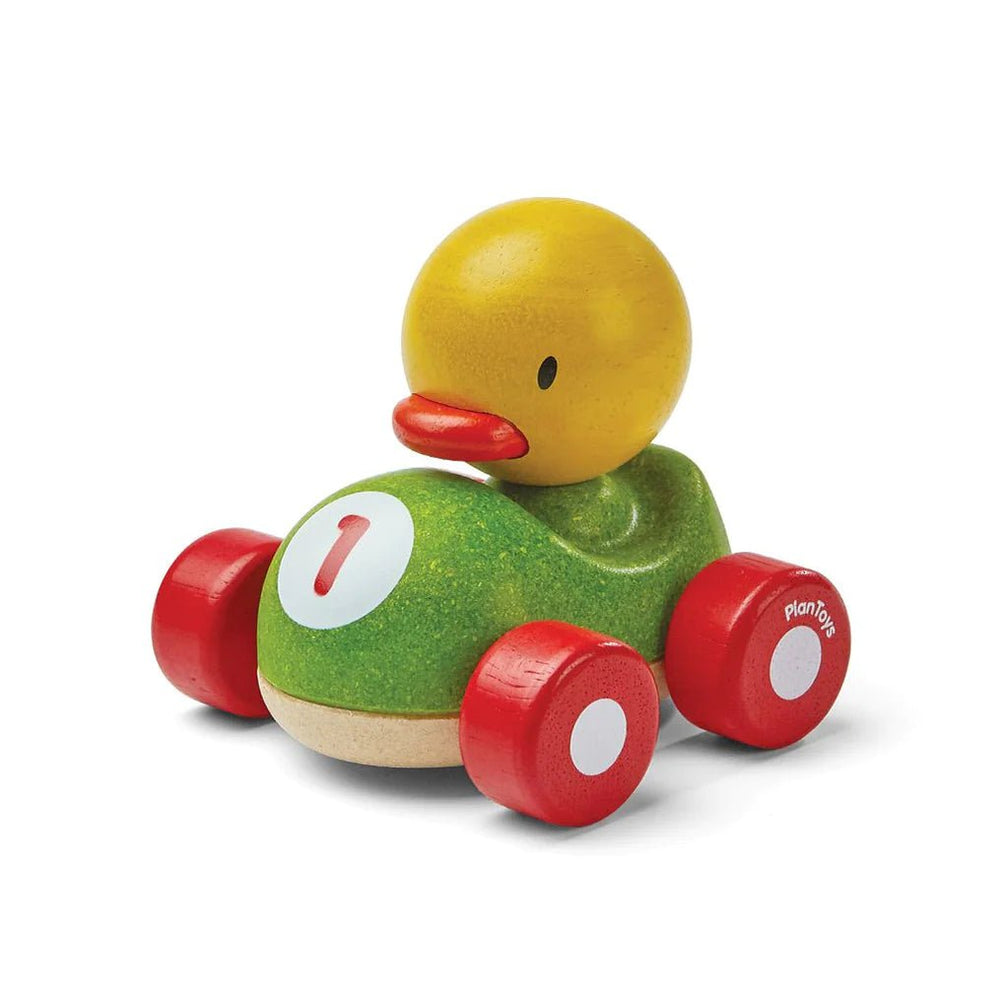 Duck Racer - Plan Toys - wood, rubber Vehicles for open-ended play - Title: Default Title