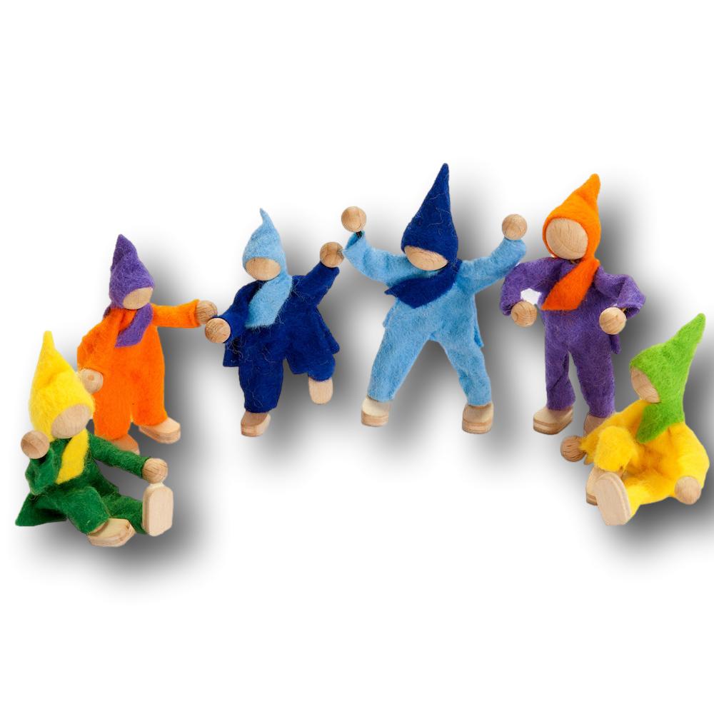 Magic Wood Felt Elf Dolls - blueottertoys-MW-FP6
