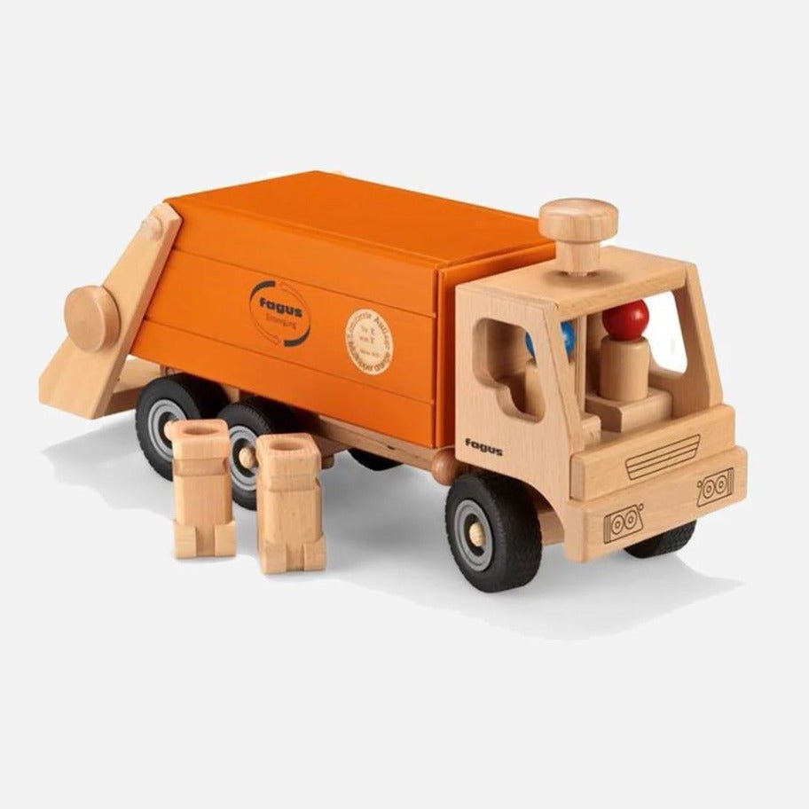 Fagus Fagus Wooden Recycling Truck - Special Edition - blueottertoys-FA10.66E