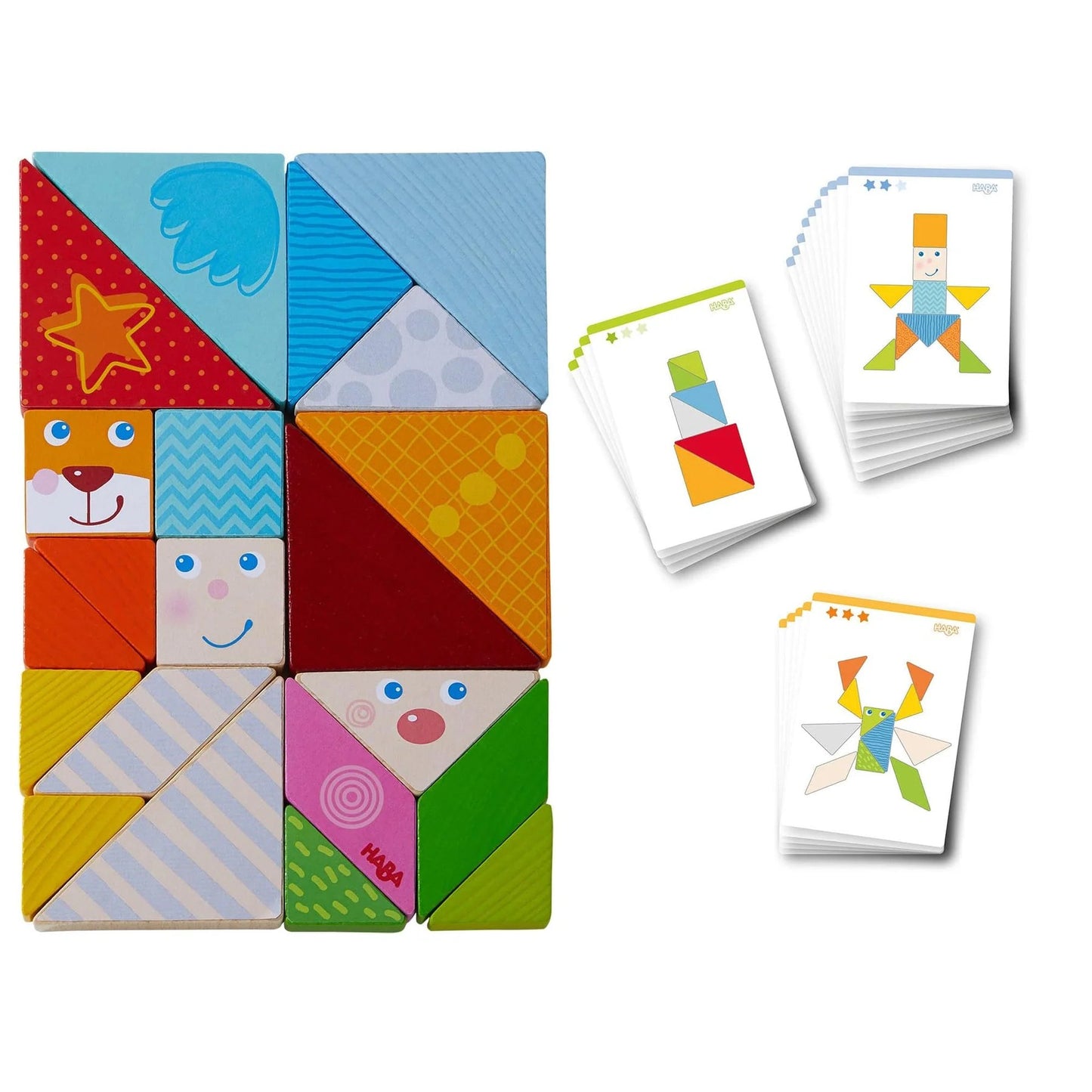 Haba Funny Faces Tangram Game - wood Games for open-ended play - Title: Default Title