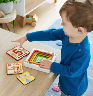 
                  
                    Haba Haba Counting Friends Wood Layering Puzzle 1 to 5 - blueottertoys-HB305529
                  
                