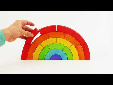 
                  
                    Load and play video in Gallery viewer, Wooden Rainbow Blocks by Bajo
                  
                