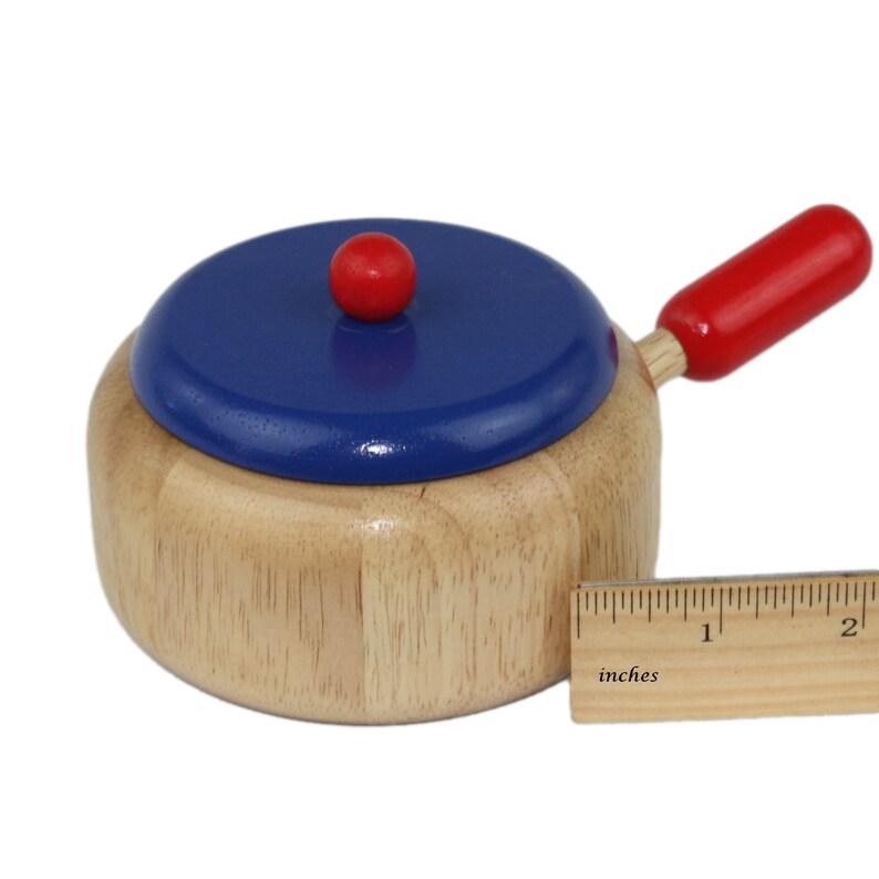 Wooden Pan with Handle - wood Play Kitchen for open-ended play - Title: Default Title