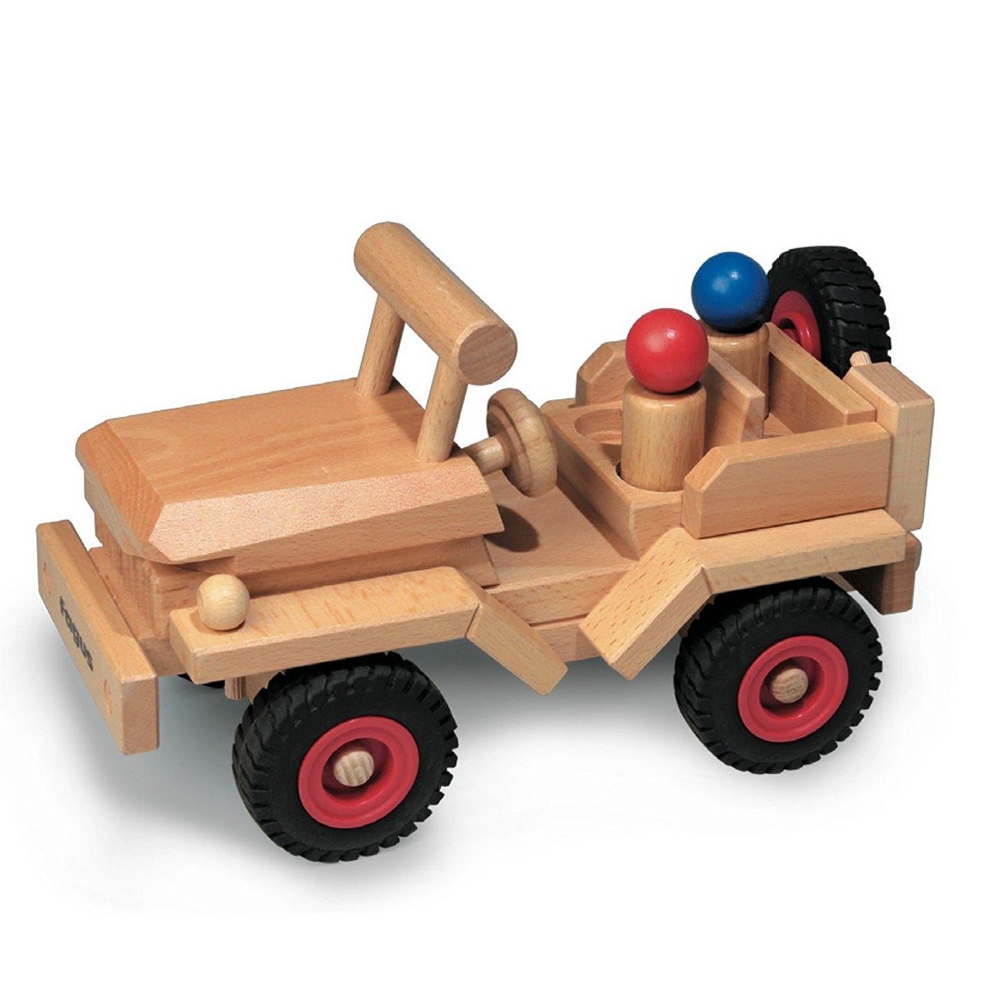 Fagus Wooden Jeep - wood, rubber Vehicles for open-ended play - Title: Default Title