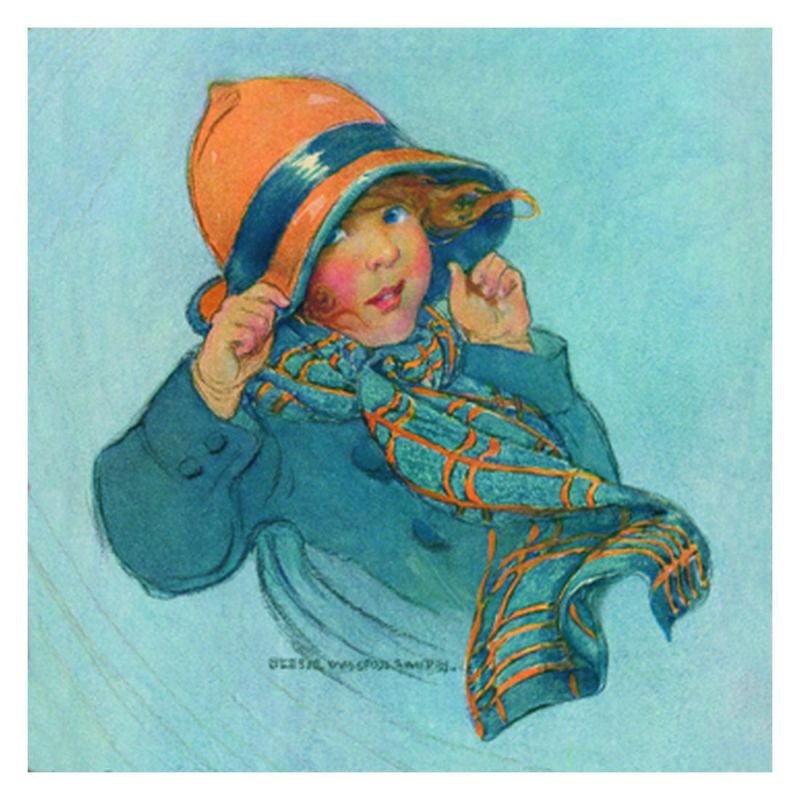 TJ Whitneys Jessie Willcox Smith Greeting Cards : Girl with Orange Hat - blueottertoys-JWS13