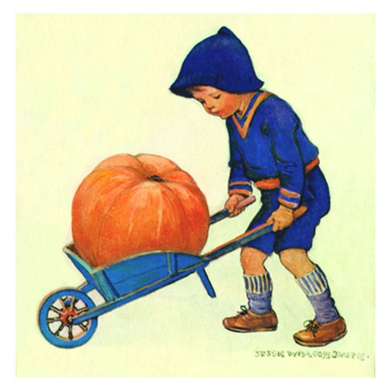 Jessie Willcox Smith Greeting Cards : Pumpkin for open-ended play - Title: Default Title