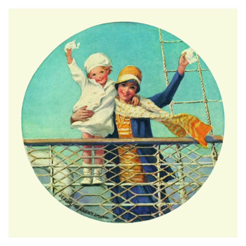 TJ Whitneys Jessie Willcox Smith Greeting Cards : Waving from Ship - blueottertoys-JWS27