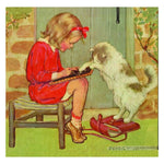 Jessie Willcox Smith Greeting Cards : Girl with Cat - challengeandfunretail