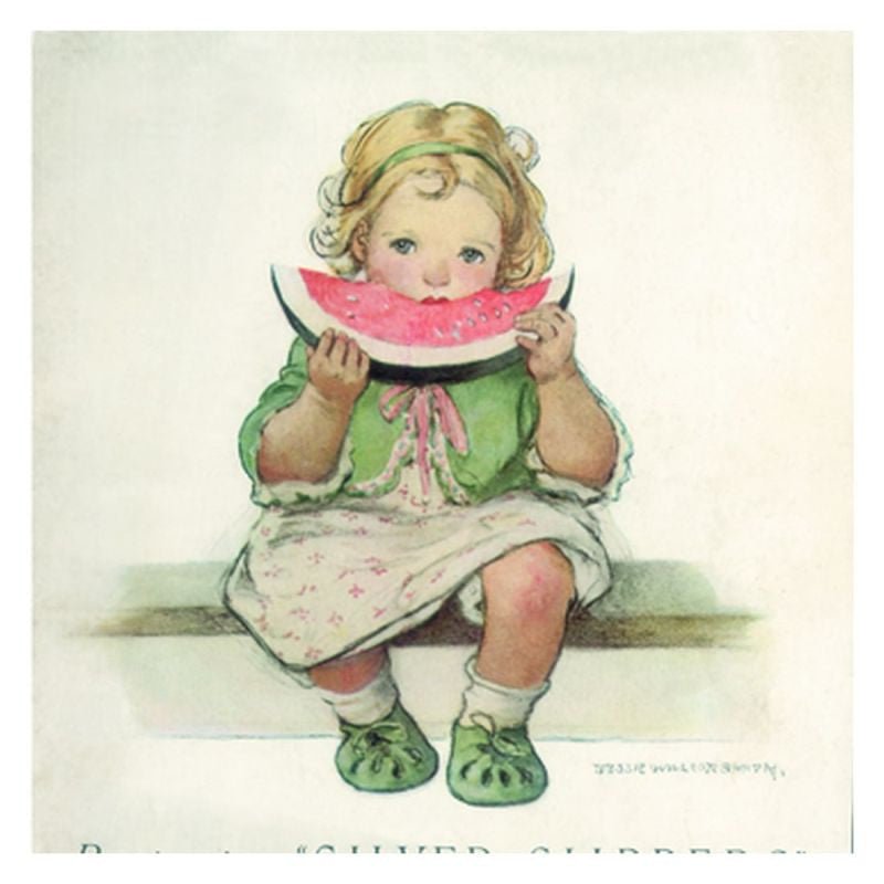 Jessie Willcox Smith Greeting Cards : Eating Watermelon for open-ended play - Title: Default Title