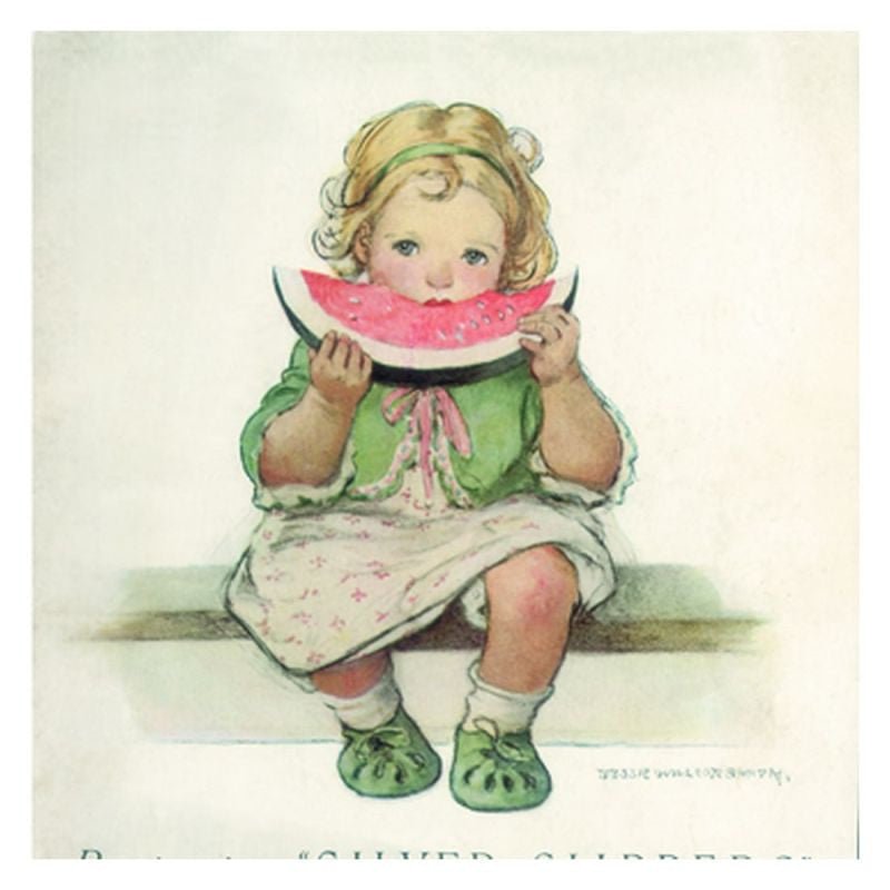 TJ Whitneys Jessie Willcox Smith Greeting Cards : Eating Watermelon - blueottertoys-JWS40