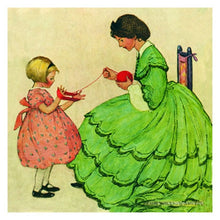 Jessie Willcox Smith Greeting Cards : Woman and Girl with Wool - wool for open-ended play - Title: Default Title