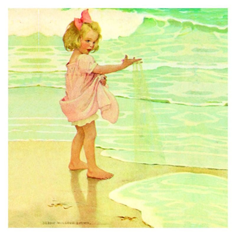 Jessie Willcox Smith Greeting Cards : Little Grain of Sand for open-ended play - Title: Default Title