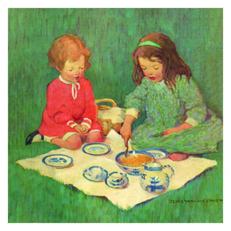 TJ Whitneys Jessie Willcox Smith Greeting Cards: Tea for Two - blueottertoys-JWS66