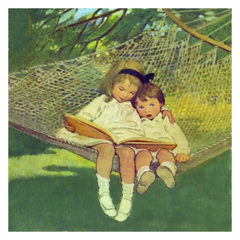 TJ Whitneys Jessie Willcox Smith Greeting Cards : Two in a Hammock - blueottertoys-JWS96