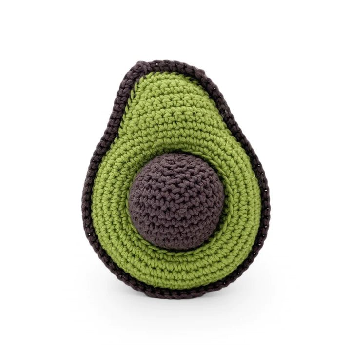 Myum Organic Cotton - Avocado Rattle - cotton Baby Toys for open-ended play - Title: Default Title