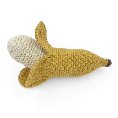 Myum Organic Cotton - Banana Rattle - cotton Baby Toys for open-ended play - Title: Default Title