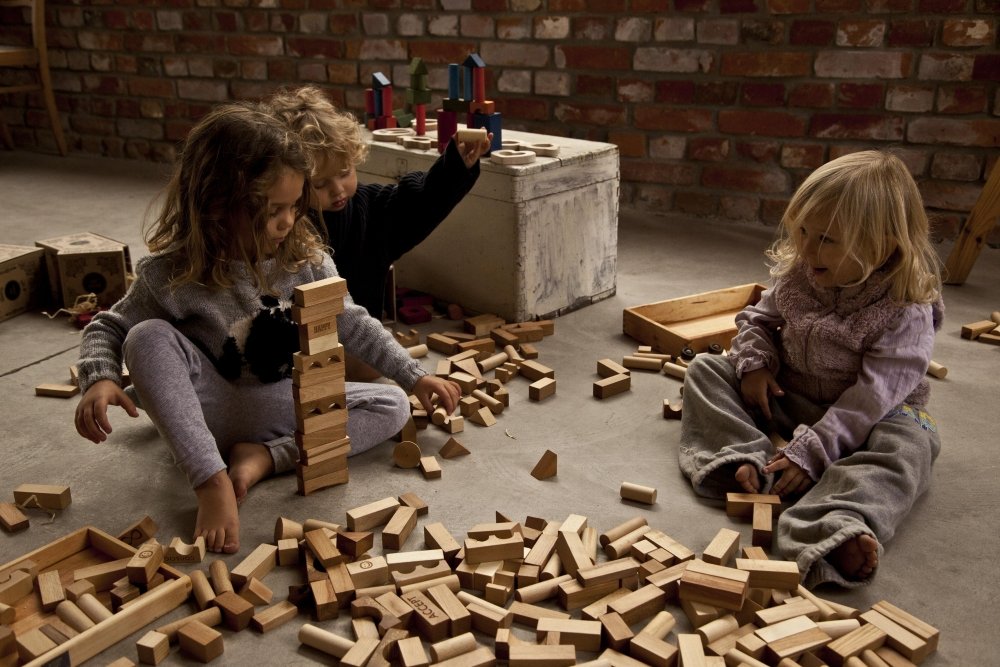 Wooden Story Wooden Blocks in Tray - 30 pcs Natural - blueottertoys-WS01