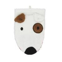 Organic Cotton Puppy Dog Washcloth Puppet - cotton Bath Toys for open-ended play - Size: Child Size