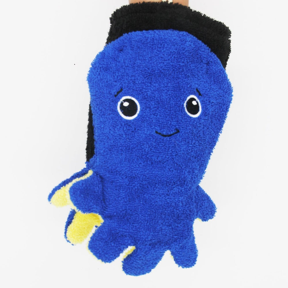 Furnis Organic Cotton Squid Washcloth Pupppet - blueottertoys-FS0279