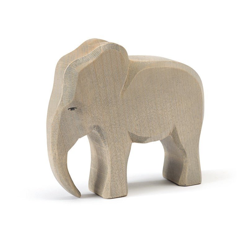 Ostheimer Bull Elephant - wood, natural Wooden Figures for open-ended play - Title: Default Title