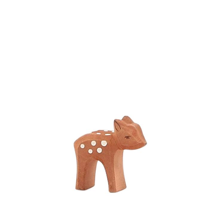 Ostheimer Small Wooden Deer, Head Low - wood, natural Wooden Figures for open-ended play - Title: Default Title