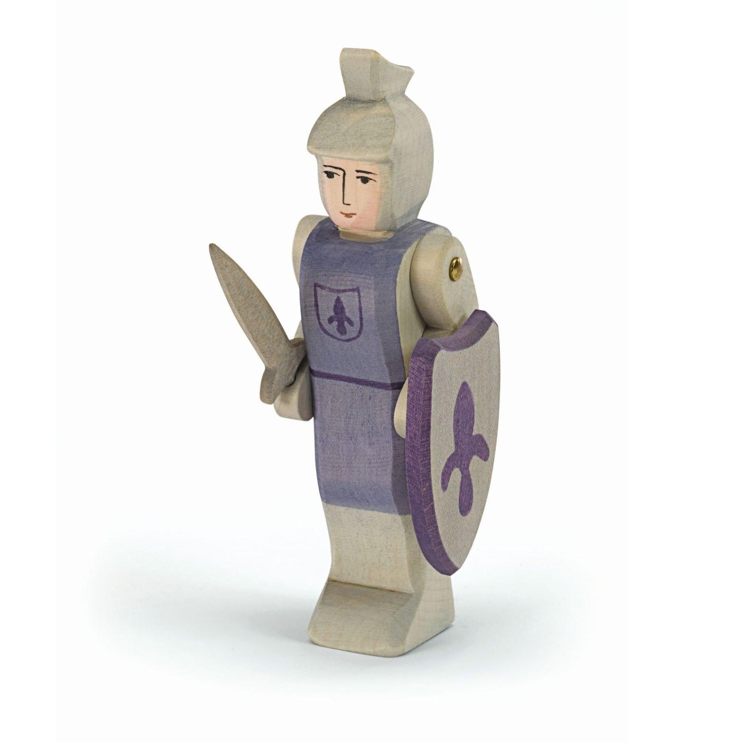Ostheimer Knight Figurine Standing Blue - wood, natural Wooden Figures for open-ended play - Title: Default Title