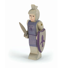 Ostheimer Knight Figurine Standing Blue - wood, natural Wooden Figures for open-ended play - Title: Default Title