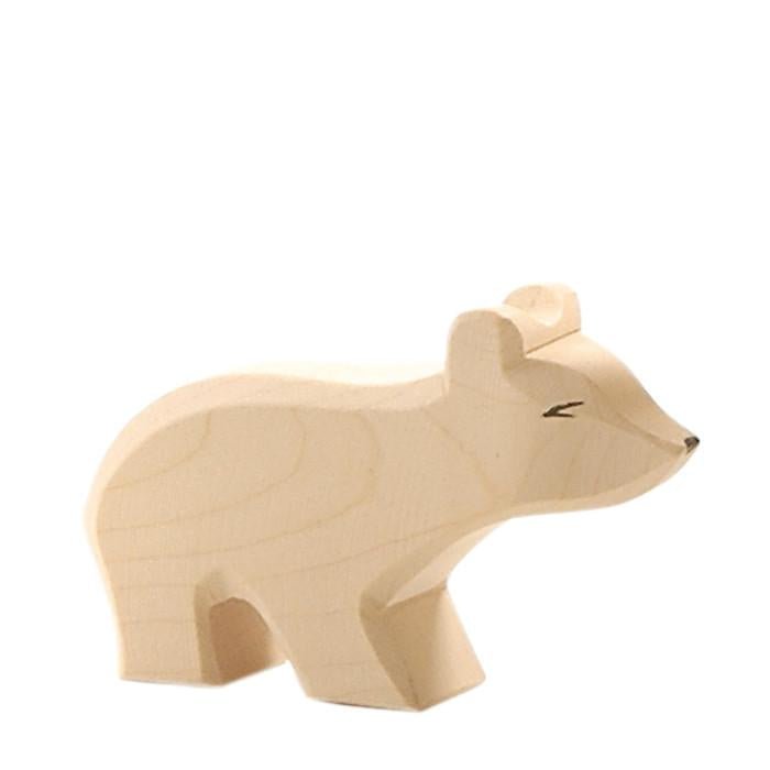 Ostheimer Polar Bear, Small, Long Neck - wood, natural Wooden Figures for open-ended play - Title: Default Title
