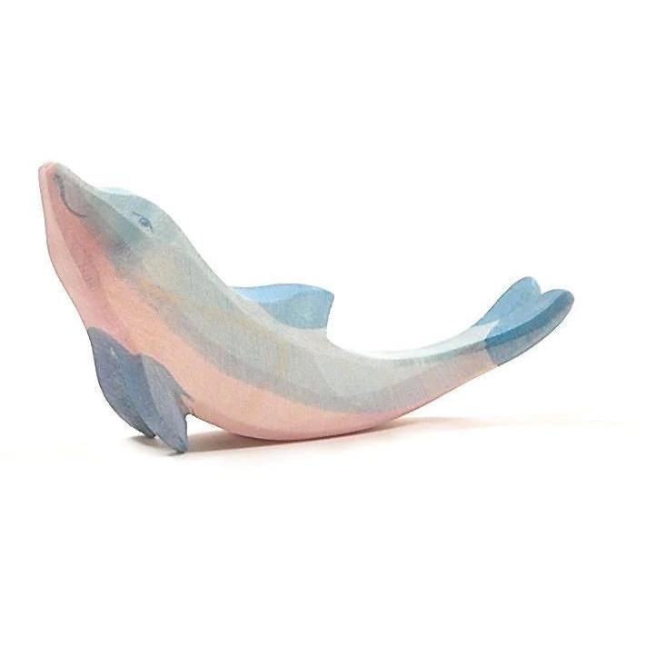 Ostheimer Wooden Dolphin - High - wood, natural Wooden Figures for open-ended play - Title: Default Title