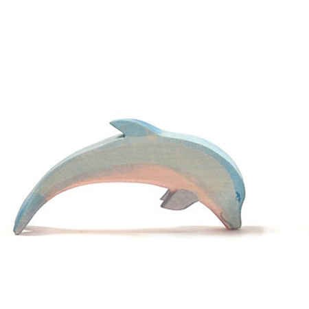 Ostheimer Wooden Dolphin - Low - wood, natural Wooden Figures for open-ended play - Title: Default Title