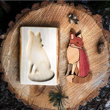 Fox Wooden Puzzle - wood, natural, cork Puzzles for open-ended play - Title: Default Title
