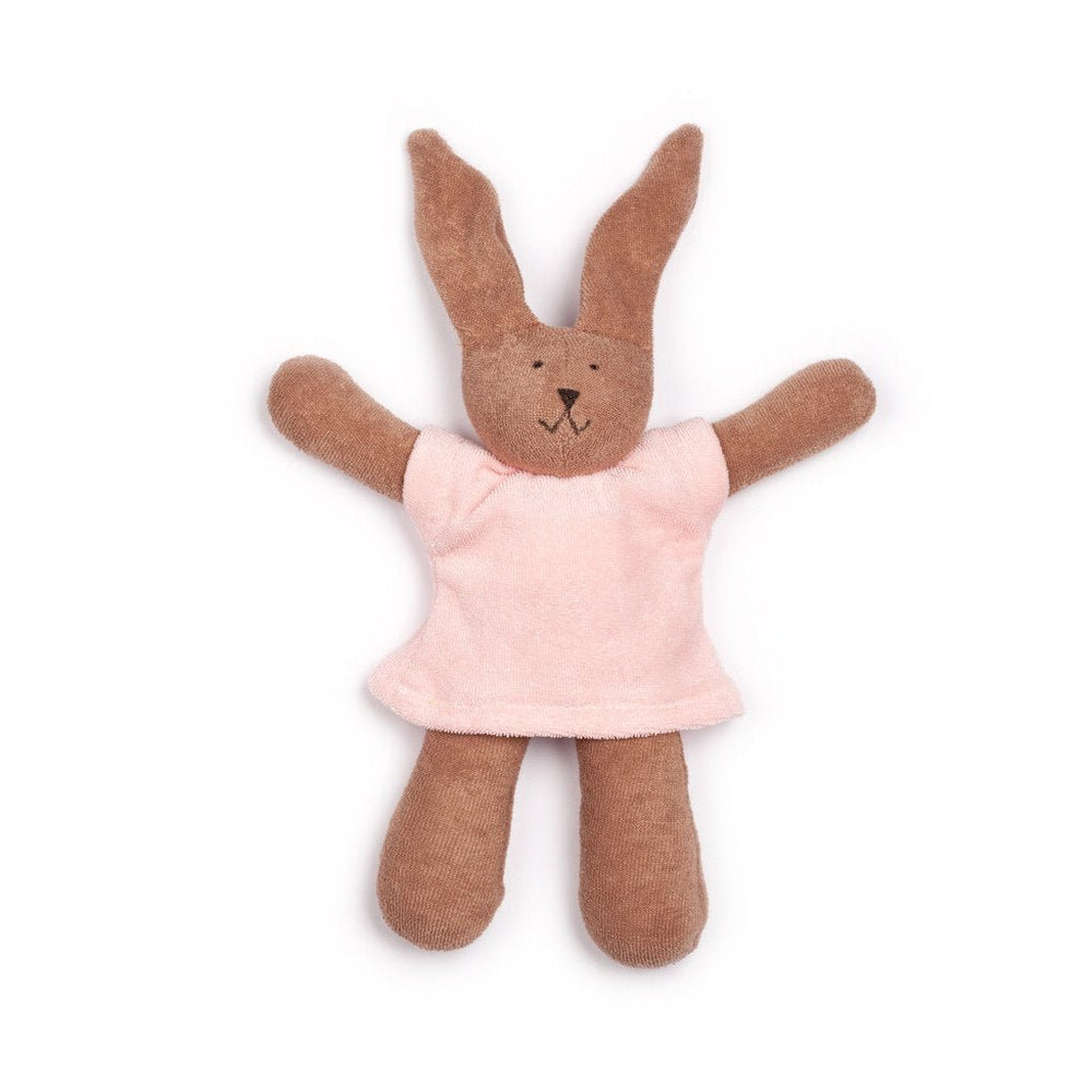 Nanchen Small Organic Cotton Rabbits - cotton, wool Stuffed Animals for open-ended play - Color: Pink