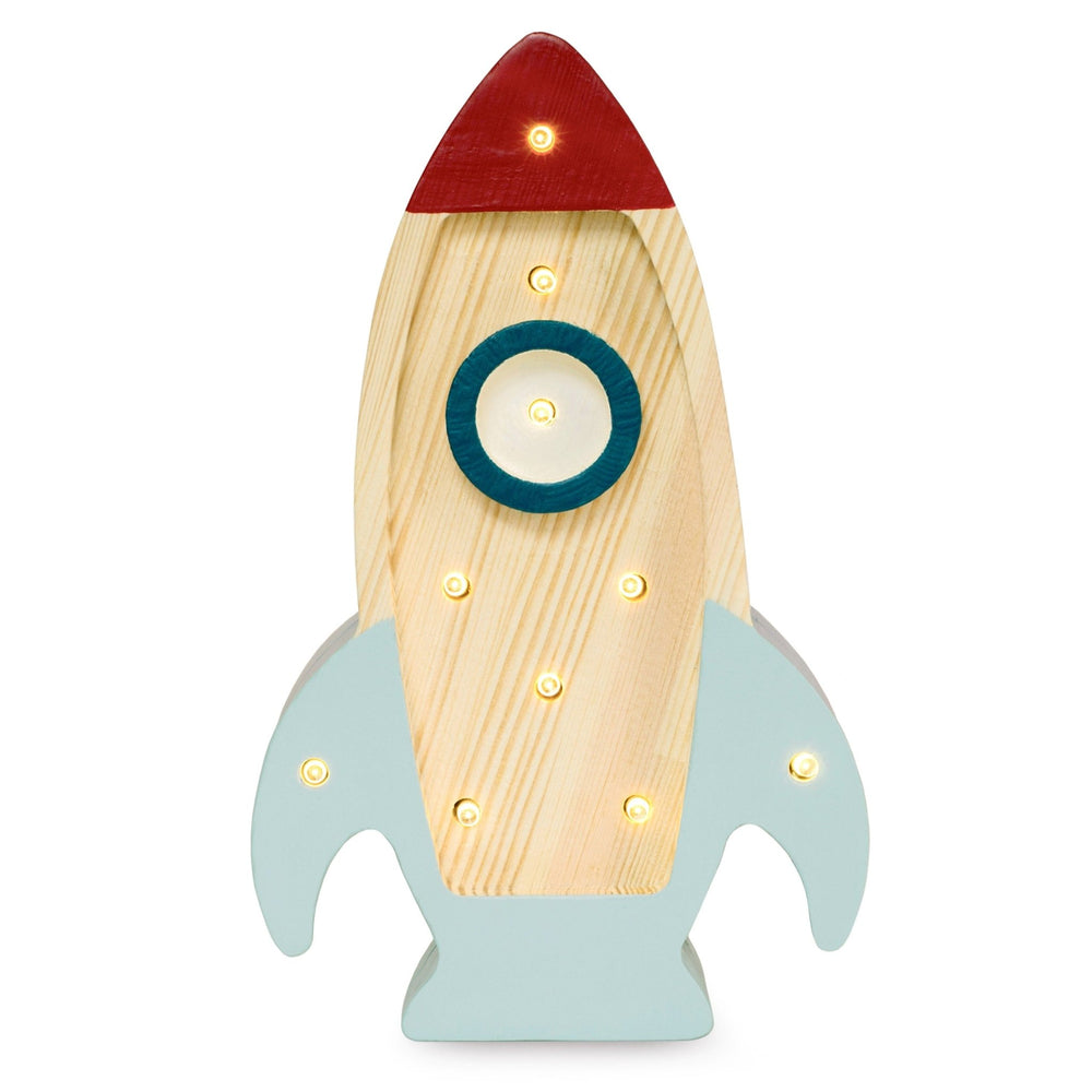 Little Lights US Little Lights Mini Rocket Ship Lamp - blueottertoys-sku-1356264