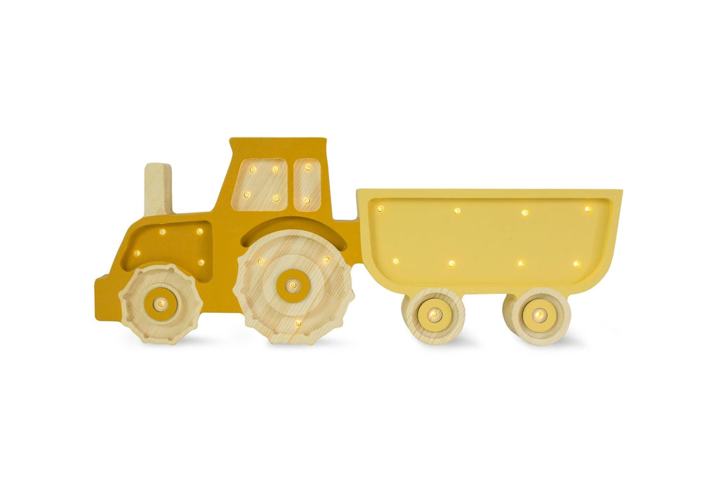 Little Lights Tractor Lamp - wood, natural for open-ended play - Color: Fields of Gold
