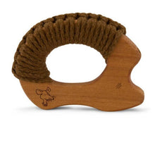 Senger Wooden Grasping Toy with Yarn - Hedgehog - wood, cotton, wool, natural Pacifiers & Teethers for open-ended play - T...
