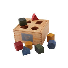 Toy Shape Sorter Box - Rainbow - wood, natural Blocks for open-ended play - Title: Default Title