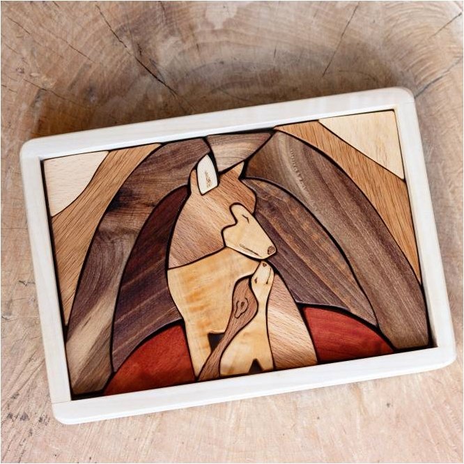 Wolf in Burrow Wooden Puzzle
