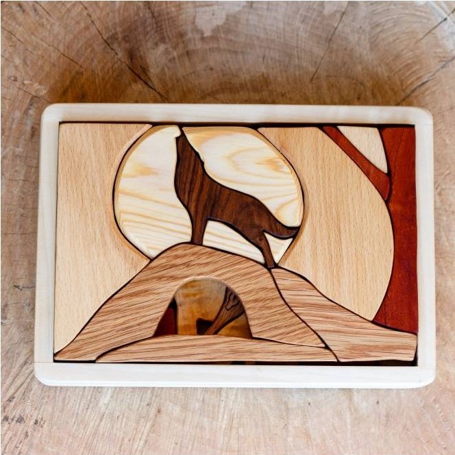 
                  
                    Cocoletes Wolf in Burrow Wooden Puzzle - blueottertoys-C2021-2-LMD
                  
                